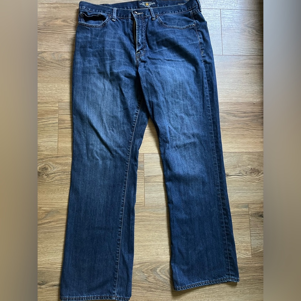 ❤️sale❤️Lucky Brand Men's Relaxed Fit Dark Blue Jeans